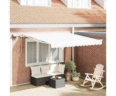 Ištraukiama markizė Balta 350 x 250 cm Audinys ir plienas