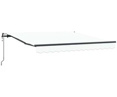 Ištraukiama markizė Balta 350 x 250 cm Audinys ir aliuminis