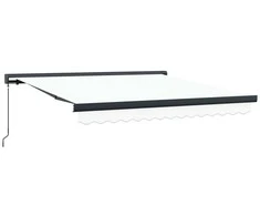 Ištraukiama markizė Balta 350 x 250 cm Audinys ir metalas
