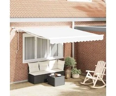 Ištraukiama markizė Balta 350 x 250 cm Poliesteris ir Metalas