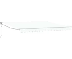 Ištraukiama markizė Balta 400 × 300 cm Poliesteris ir aliuminis