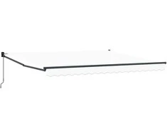 Ištraukiama markizė Balta 400 × 300 cm Poliesteris ir aliuminis