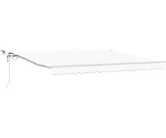 Ištraukiama markizė Balta 400 × 350 cm Poliesteris ir Metalas