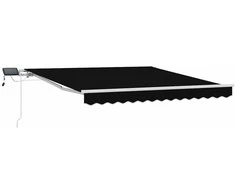 Ištraukiama markizė Juoda 300 x 250 cm Audinys ir plienas