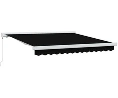 Ištraukiama markizė Juoda 300 x 250 cm Audinys ir metalas