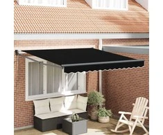 Ištraukiama markizė Juoda 350 x 250 cm Poliesteris ir aliuminis