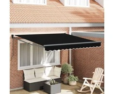 Ištraukiama markizė Juoda 350 x 250 cm Poliesteris ir aliuminis