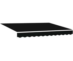 Ištraukiama markizė Juoda 350 x 250 cm Poliesteris ir plienas