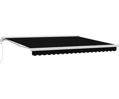 Ištraukiama markizė Juoda 400 × 300 cm Audinys ir metalas