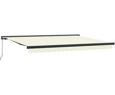Ištraukiama markizė Kremas ir pilka 400 × 300 cm