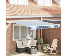 Ištraukiama markizė Mėlyna ir balta 350 x 250 cm