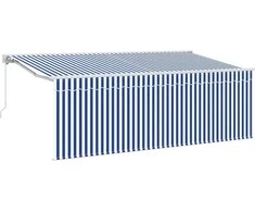 Ištraukiama markizė Mėlyna ir balta 400 x 200 cm