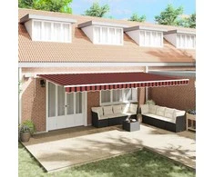 Ištraukiama markizė oranžinė ir ruda 600 × 300 cm