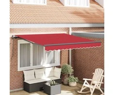 Ištraukiama markizė Raudona 300 x 250 cm Poliesteris ir plienas