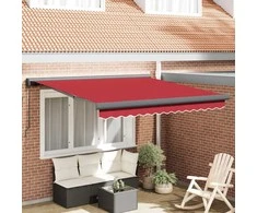 Ištraukiama markizė Raudona 300 x 250 cm Audinys ir metalas