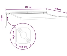 Ištraukiama markizė Smėlio 350 x 250 cm Audinys ir aliuminis