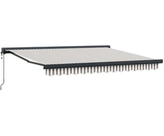 Ištraukiama markizė Šviesiai pilka ir balta 300 x 250 cm