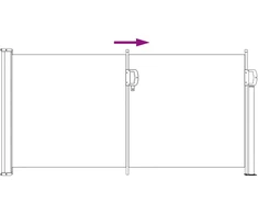 Ištraukiama šoninė užuolaida 100 x 300 cm