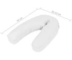 J-formos pagalvė nėščiosioms, 54x(36-43)cm, balta