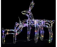 Kalėdinė lempučių ekspozicija elniai 3 dalių 229 LED (Ekspozicinė prekė)