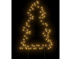 Kalėdinė šviečianti dekoracija eglutė su smaigais, 80LED, 60cm