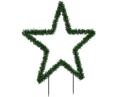 Kalėdinė šviečianti dekoracija žvaigždė, 80LED, 60cm