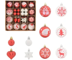 Kalėdinių Kraitės Rinkinys 40 pcs Raudona ir balta Plastmasė