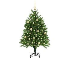 Kalėdų eglutė su 150 LED s stovu Žalia 120 cm PE