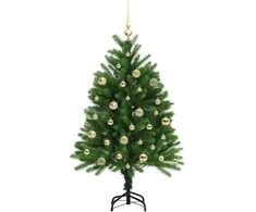 Kalėdų eglutė su 150 LED s stovu Žalia 120 cm PE