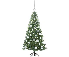 Kalėdų eglutė su 150 LED s stovu Žalia 120 cm PVC