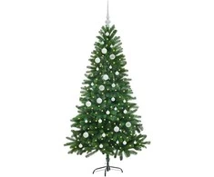 Kalėdų eglutė su 150 LED s stovu Žalia 150 cm PE