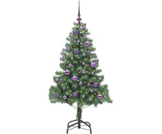 Kalėdų eglutė su 150 LED s stovu Žalia 150 cm PVC