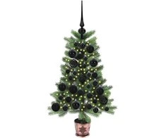 Kalėdų eglutė su 150 LED s stovu Žalia 65 cm PE