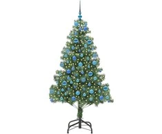 Kalėdų eglutė su 300 LED s stovu Žalia 180 cm PVC