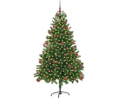 Kalėdų eglutė su 300 LED s stovu Žalia 180 cm PE