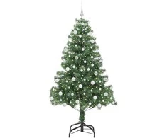 Kalėdų eglutė su 300 LED s stovu Žalia 180 cm PVC