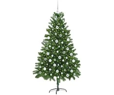 Kalėdų eglutė su 300 LED s stovu Žalia 180 cm PE