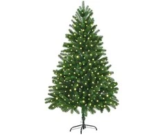 Kalėdų eglutė su 300 LED s stovu Žalia 180 cm PE