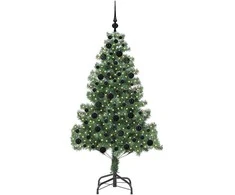 Kalėdų eglutė su 300 LED s stovu Žalia 180 cm PVC