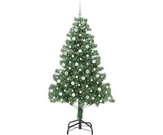 Kalėdų eglutė su 300 LED s stovu Žalia 210 cm PVC