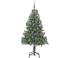 Kalėdų eglutė su 300 LED s stovu Žalia 210 cm PVC