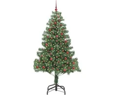 Kalėdų eglutė su 300 LED s stovu Žalia 210 cm PVC