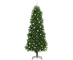 Kalėdų eglutė su 300 LED s stovu Žalia 240 cm PE