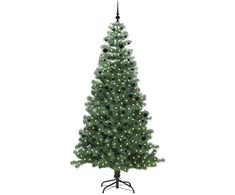 Kalėdų eglutė su 300 LED s stovu Žalia 240 cm PVC