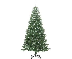 Kalėdų eglutė su 300 LED s stovu Žalia 240 cm PVC