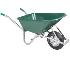 Wheelbarrow Žalias 90 L 150 kg Cinkuotas plienas ir plastikas
