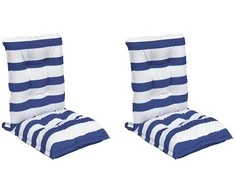 Kėdės pagalvėlės, 2vnt., mėlynos/baltos, audinys, dryžuotos