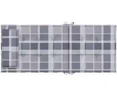 Kėdės pagalvėlės, 4vnt., oksfordo audinys, pilki langeliai