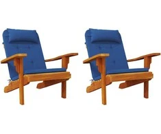 Kėdžių pagalvės 2 pcs Mėlyna 58 x 77 x 4,5 cm Oksfordo audinys
