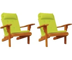 Kėdžių pagalvės Paprastas 2 pcs Ryškiai žalia 58 x 77 x 4,5 cm